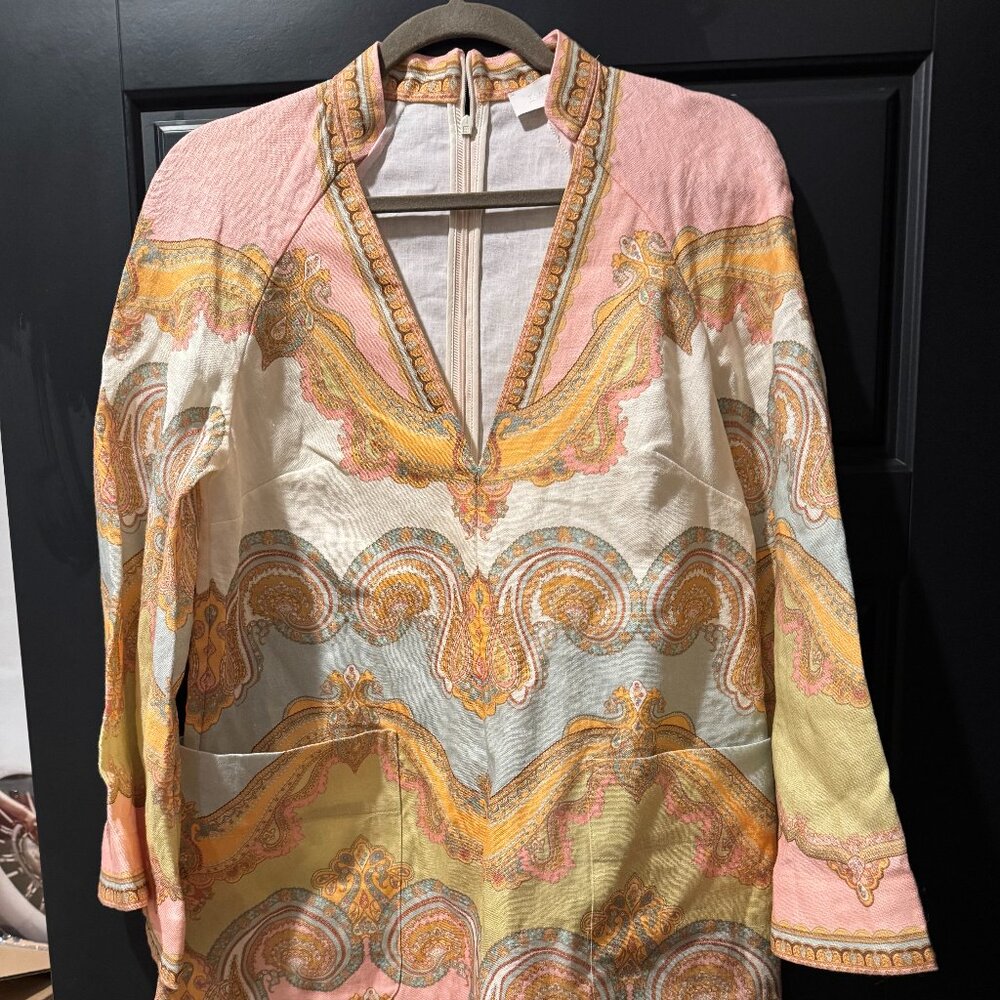 Zimmermann Linen Mini Dress - Like New (Size 1 in Zimmerman sizing - 6 US)